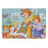 Puzzle Clasic, Bucle de Aur și Cei Trei Urși, 15 Piese, Multicolor, 33x23cm, Oem