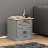 Cumpara ieftin Noptieră VIGO, gri, 42x35x40 cm, lemn masiv de pin