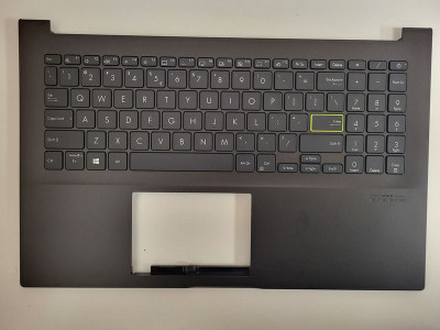 Carcasa superioara cu tastatura palmrest Laptop, Asus, VivoBook 15 X513EA, X513EP, X513EQ, 90NB0SG1-R31UI0, 13N1-BBM0301, 13N1-BBA0D11, iluminata, lay foto