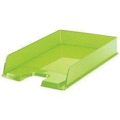 Tăviță corespondență Herlitz A4 clasic verde translucid suprapozabil