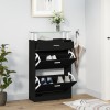 Gossi pantofar, negru, 63x24x104 cm, lemn prelucrat