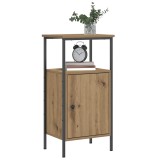 VidaXL Noptiere, 2 buc., stejar artizanal, 41x31x80 cm, lemn prelucrat