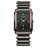 Ceas Dama Lige 89188 Rose Auriu-Negru , Design Fashion, Functii Multiple, Afisaj Luminos, Rezistent la Apa 3ATM