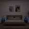 vidaXL Noptiere cu lumini LED, 2 buc., stejar maro, 40x39x48,5 cm 836797