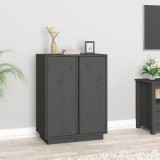 VidaXL Servantă, gri, 60x35x80 cm, lemn masiv de pin