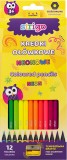 Set 12 creioane colorate cu ascutitoare - Neon | Strigo