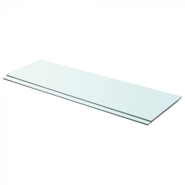 Gossi rafturi, 2 buc., 90 x 30 cm, panouri sticla transparenta