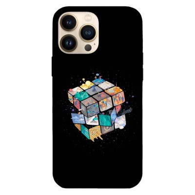 Husa compatibila cu Apple iPhone 12 Mini model Rubik&amp;amp;#039;s Cube 3D, Silicon, TPU, Viceversa foto