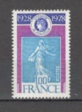 Franta.1978 50 ani Academia de Filatelie SF.891, Nestampilat