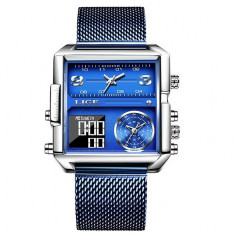 Ceas barbatesc Lige Casual Elegant Luxury Fashion Digital Analog Dual Time