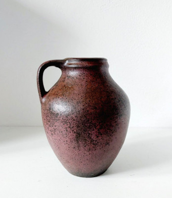 Vaza ceramica gresie W. Germania vintage, veche, Mid-Century, 17cm inaltime foto