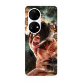 Husa compatibila cu Huawei Mate 40 Pro model Attack on titan Eren Yeager Titan form, Silicon, TPU, Viceversa, Transparent, Carcasa