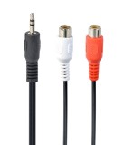 CABLU audio GEMBIRD Splitter (3.5 jack to 2 x stereo socket), 20cm &quot;CCA-406&quot; (timbru verde 0.08 lei)