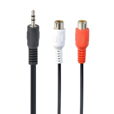 CABLU audio GEMBIRD Splitter (3.5 jack to 2 x stereo socket), 20cm &quot;CCA-406&quot; (timbru verde 0.08 lei)