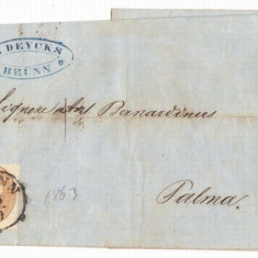 Austria Österreich 1863 Postal History Rare, Letter Brunn Bahnhof to Palma D.074