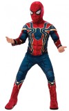 Costum cu muschi Iron Spiderman Avengers EndGame pentru baieti 8-10 ani 135-150 cm