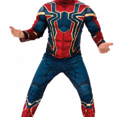 Costum cu muschi Iron Spiderman Avengers EndGame pentru baieti 8-10 ani 135-150 cm