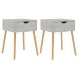 Cumpara ieftin Dulapuri noptiera, 2 buc, gri beton, 40x40x56 cm,lemn prelucrat