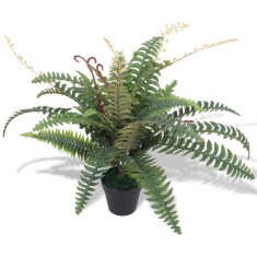 Ferigă artificială cu ghiveci, 60 cm, verde