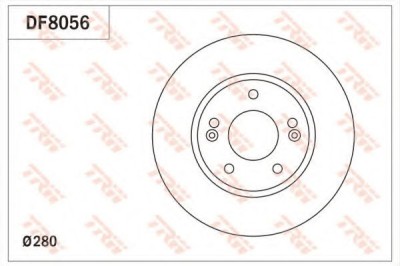 Disc frana KIA CEED SW (JD) (2012 - 2016) TRW DF8056 foto