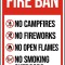 Fire Ban Sign