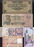 Set 5 bancnote de prin lume adunate (cele din imagini) #441, Europa