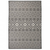 Cumpara ieftin Covor de exterior, dungi negre, 160x230 cm, țesătură plată