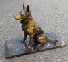 Sculptura deosebita din bronz pe soclu din marmura