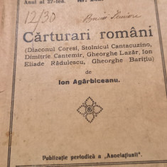 CARTURARI ROMANI-ION AGARBICEANU BIBLOTECA POPULARA A ASOCIATIUNII NR 242