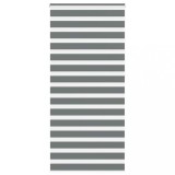 vidaXL Jaluzea tip zebra gri &icirc;nchis lățime țesătură 100,9 cm poliester