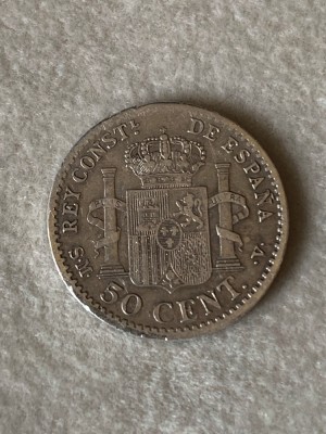 50 centimos 1904 Spania - Argint foto