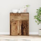 vidaXL Bufet cu sertar cu raft cu depozitare cu ușă Lemn vechi 60 x 31 x 70 cm Lemn compozit