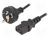 Cablu alimentare AC, 1.8m, 3 fire, culoare negru, AS/NZS 3112 (I) mufa, IEC C13 mama, ESPE -