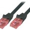 Patch cord rețea negru 0,25m Cat6 LSZH