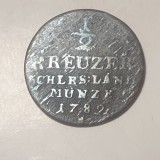 Silezia 1/2 kreuzer 1789 B Frederic Wilhelm ll