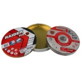 Set 10 discuri pentru taiere metal si inox 115x1.0 mm Raider Pro