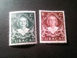 Serie Curacao , colonie olandeza 1948 Incoronare Regina Iuliana , 2 valori sarniera