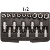 Trusa cu imbusuri si tubulare Torx, 1/2, BGS