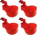 Set 4 adapatoare automate pentru pasari, Mmgoqqt, Plastic, 10.5 x 6.5 x 4 cm, Rosu