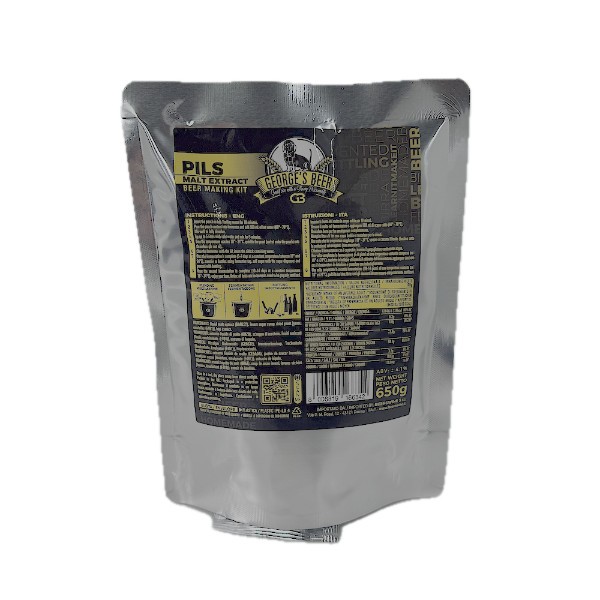 Malt bere George&#039;s Beer Pilsner 650 gr (pentru 5L bere) + drojdie fermentare 2,5 gr