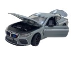 Macheta BMW M8 gri replica 1:24 cu sunete si lumini deschide usi, capota , portbagaj