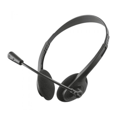 Casti Primo Chat Trust, 32 Ohm, microfon incorporat, jack 3.5 mm, Negru foto