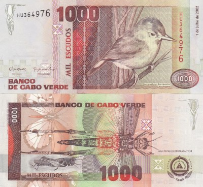 Capul Verde Cabo Verde 1 000 Escudos 01.07.2002 UNC foto