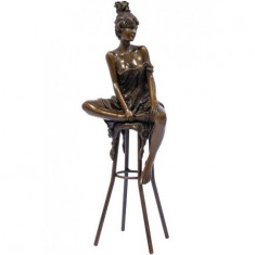 Lolita-statueta bronz pe un soclu din marmura BJ-14 foto