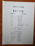 Afis teatru de comedie - presul - comedie de ion baiesu - anii &#039;70