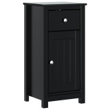 Cumpara ieftin Noptiera BERG, negru, 40x34x80 cm, lemn masiv de pin