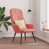 VidaXL Scaun de relaxare, roz, catifea