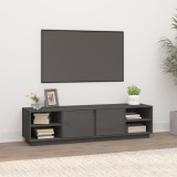 VidaXL Comodă TV, gri, 156x40x40 cm, lemn masiv de pin
