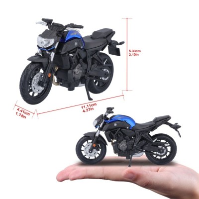 MAISTO MOTOCICLETA METALICA EDITIE SPECIALA YAMAHA MT07 SCARA 1 LA 18 foto
