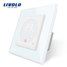 Termostat Livolo pentru sisteme de incalzire electrice, Alb foto
